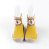 Zapatos de Bebé de 0-3 Años Zapatos para Niño Pequeño Invierno Lindo Puño Amarillo Bota Alta Tubo Medio Zapatos Anticaída para Niño Pequeño Zapatos de Dibujos Animados