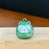 Cascabel de Agua Gato de la Suerte Estilo Japonés, Artesanía en Laca, Llavero de Cascabel de Agua Sanador, Accesorio para Colgar en Bolsa