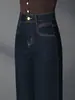2097 Otoño Pantalones de Pierna Ancha para Mujeres de Mediana Edad Jeans de Pierna Recta Pantalones Cortos Ligeros Lujo Gama Alta Adelgazantes Versátiles Holgados