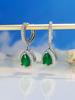 Meiyu Brincos Europeus e Americanos Novos Mais Vendidos de Luxo Leve de Alto Nível com Cristal Azul Brincos de Gota Esmeralda Femininos