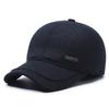 Chapéu Boné de Beisebol Quente Espesso à Prova de Frio com Proteção de Orelha para Idosos Outono e Inverno Chapéu Masculino Boné para Meia-idade para Exterior