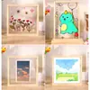 Marco de fotos acrílico, marco de vidrio transparente, madera, para jardín de infantes, hecho a mano, para niños, pintura, arte, anillo, material de creación
