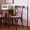 Cadeira de Jantar de Madeira Maciça Estilo Vintage, Cadeira de Casamento com Encosto Cruzado, Cadeira para Reunião de Conferência, Cadeira de Jantar Retro para Sala de Estar de Hotel, Cadeira para Uso Doméstico com Encosto