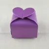 Caja de Empaque para Dulces de Boda de Color Sólido Transfronteriza Caja de Papel con Forma de Corazón Perlado Estilo Europeo Caja de Regalo Creativa Caja Creativa para Dulces de Boda Venta al por Mayor