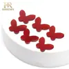 Colar Borboleta Ágata Vermelha Brincos Joias Pingente Acessórios DIY Joias Borboleta