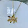 Colar Concha Búzio Pingente Vivo Cavalo-marinho Pingente Transfronteiriço Coral Peixe Estrela-do-mar Estação Independente Anel Moda Deslocamento Cobre