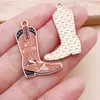 10 Cráneo Marrón Sombrero de Vaquero Occidental Botas Pistola Colgante de Aleación Accesorios Material DIY Colgante para Collar Pulsera