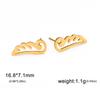 Aretes al por mayor para niñas diseño simple de nicho corte avanzado aretes Xiangyun de acero inoxidable aretes pernos de oreja retención de color