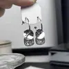Pendientes Cuadrados de Cristal Simples y Elegantes, Nuevos Pendientes de Aro de Moda Tendencia, Versátiles Pendientes de Botón de Gama Alta para el Día a Día