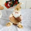 Decoração de boneca de Natal dos desenhos animados decoração criativa cesta de frutas em casa bonito Natal Boneco de neve cesta de armazenamento decorações
