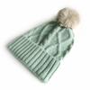 Sombrero Lindo para Adulto de Cat Brother para Mujer Otoño e Invierno 2024 Cálido, Moderno y con Temperamento Fresco Sombrero de Lana Tejido a Cuadros con Bola de Pelo