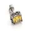 Pendientes Cuadrados de Zirconia y Acero de Titanio para Hombre de Moda Estilo Japonés y Coreano Nicho Gama Alta Retro Yuppi Pendientes Guapos para Hombre