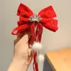 Acessórios de Cabelo Estilo Chinês Dinastia Han 2025 Novo Laço com Franja para Meninas Presilha de Cabelo Estilo Antigo Presilha de Cabelo Fofa para Menininhas