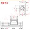 Soporte Cilíndrico de Aluminio Eje de Luz Guía Lineal SBR10121620253035 Carril Deslizante de Alta Resistencia Deslizador LMZ01