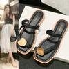Chanclas de verano transfronterizas, famosas en Internet, chanclas, ropa de playa para mujer, sandalias de suela blanda para estudiantes de estilo coreano para mujer