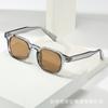 2025 cross-border novo retro grosso oval pequeno quadro high-end feminino óculos de sol anti-sol UV óculos de sol masculinos