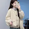 Tops Retro Sueltos de Color Contrastante para Mujer 2025 Principios de Primavera Diseño de Nicho de Alta Gama Cuello Alto Cuadros Tops Cortos Top