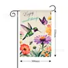 Bandera de Jardín Temática de Verano Transfronteriza Decorativa para Patio Festival Fiesta Escena Decorativa Lino Impresión Doble Cara