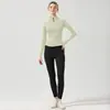 Conjunto de Chaqueta de Yoga Primavera y Otoño Corte Ajustado Cremallera Manga Larga Running Secado Rápido Ropa Deportiva Fitness Top Nuevo Estilo para Mujer