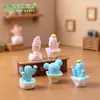 Decorações de mini cactos suculentos com uma estética criativa e feminina, adequadas para uso em carro, escritório ou mesa.