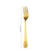 Vajilla de Acero Inoxidable con Patrón de Doble Cabeza Transfronteriza para el Hogar, Hotel, Juego de Cuchillo y Tenedor para Bistec, Cuchara, Vajilla Occidental Creativa Dorada