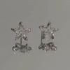 Xinghe brillante ~ pendientes de botón de Zirconia de estrella súper brillantes diseño elegante de nicho original de alta calidad simples para combinar con todo
