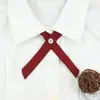 Corbata de moño JK Cruzada Rojo vino Negro Corbata de moño Uniforme escolar Corbata de moño Flor Estilo coreano Camisa de estudiante para hombres y niñas Corbata de moño
