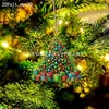 Navidad Año Nuevo Forma de Árbol de Navidad Colgante Navideño Acrílico Adorno de Árbol de Navidad Plano 2D Decoración Festiva Regalo