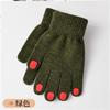 Novas Luvas de Esmalte Transfronteiriças Femininas de Inverno Espessadas Quentes para Dirigir Estilo Coreano Fofas de Cinco Dedos Luvas de Lã Japonesas