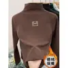 Camiseta Básica para Niños y Niñas Cuello Medio para Mujer Niña Estilo Vaquero Otoño e Invierno Terciopelo Niña Top de Moda Versátil