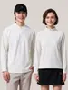 Camiseta de manga larga con cuello alto y media cremallera para hombre, polo casual cómodo para deportes al aire libre para mujer, compra al por mayor con logotipo personalizado