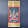 Fabricante de Caligrafía y Pintura Antigua, Pintura Colgante de Rollo Thangka de Tela de Seda con Luz Azul Antifalsificación, Bodhisattva Guanyin de Mil Manos Mil Ojos