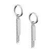 Ventas Directas de Fábrica Originales Pendientes Coreanos para Hombres Sin Perforaciones, Pendientes de Cadena con Cruz Modernos, Pendientes de Alta Gama