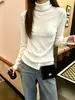 Camada base de suéter versátil com gola alta para mulheres, estilo europeu, nova coleção outono 2026, moda feminina europeia