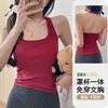 Nuevo estilo de verano para mujer, top sin mangas halter con almohadillas en el pecho, cuello en U, corte ajustado, sin mangas, elegante y sexy