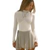 Estilo europeu e americano transfronteiriço feminino outono novo moda cor sólida gola alta formato justo manga longa slim fit camiseta top feminino