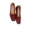Zapatos Mary Jane para Mujer de Piel de Vaca Genuina Estilo Vintage Francés con Hebilla de Anillo Metálico, Punta Cuadrada, Diseño Fruncido, Tacón Grueso