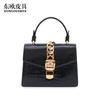 Bolso Nuevo de Piel de Cocodrilo para Mujer 2026, Bolso de Hombro Único Cruzado, Bolso de Piel Genuina, Bolso de Moda Tendencia para Mujer, Bolso Cuadrado Pequeño con Hebilla de Caballo