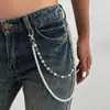Cadena de Pantalones con Perlas y Flor de Diamantes Transfronteriza Europea y Americana Nuevo Ins Traje Accesorios de Colocación de Moda Sencilla Versátil Plegable