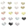 Lentejuelas con Forma de Corazón Brillantes Ultrasónicas con Lazo de Perlas, Accesorios para el Cabello Hechos a Mano para Bricolaje, Decoraciones para Zapatos y Sombreros, Adornos para Ropa