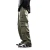 Calça de Grife Homem Gordo Masculina Primavera e Outono Marca Tendência Perna Larga Casual Juventude Reta Tamanho Plus Grande Calças Largas