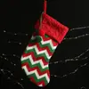 Hong Kong Amor Nuevas Decoraciones de Navidad Calcetines de Hilo Rojo y Blanco Reno Bolsas de Regalo Bolsas de Regalo para Niños Calcetines de Navidad Tejidos