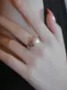 Anillo de Plata de Ley S925 con Perla para Mujer Diseño de Nicho Anillo Abierto Ajustable Anillo para el Dedo Índice de Lujo Accesible