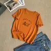 Camiseta de manga corta con estampado de cachorro de dibujos animados estilo coreano, algodón suave, top versátil de verano, popular camisa de manga media