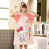 Camisón para Mujer Verano 2025 Nuevo Camisón de Largo Medio Ropa para el Hogar Pijama de Estudiante de Dibujos Animados Estilo Coreano para Vestir