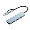 Um para Oito/Tipo-C/Hub USB Hub Expansor de 8 Portas Divisor Leitor de Cartão de Computador Multifuncional