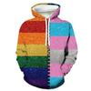 Série Estampa Geométrica Exportação Novo Moletom Casual Solto de Manga Longa com Capuz Fashion de Impressão Digital 3D