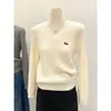 Suéter de Punto Trenzado Estilo Academia Miu para Mujer, Elegante y Sofisticado Top de Punto Capa Base Otoño/Invierno