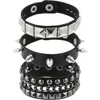 Pulseira de Corrente Estilo Punk Popular Tendência Transfronteiriça Amazon Pulseira Personalizada para Homens Pulseira de Pulso Hip Hop Joia com Rebites