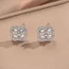 Brincos Flor de Lis de Zircônia Light Luxury 2025, Presilhas de Orelha Super Brilhantes Versáteis de Alta Qualidade, Brincos Elegantes de Nicho Exquisitos